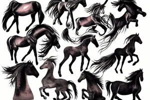 horse on sky tattoo idea