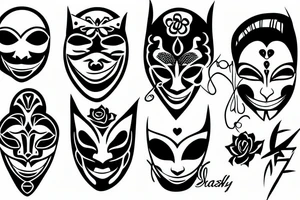 hanya mask tattoo idea