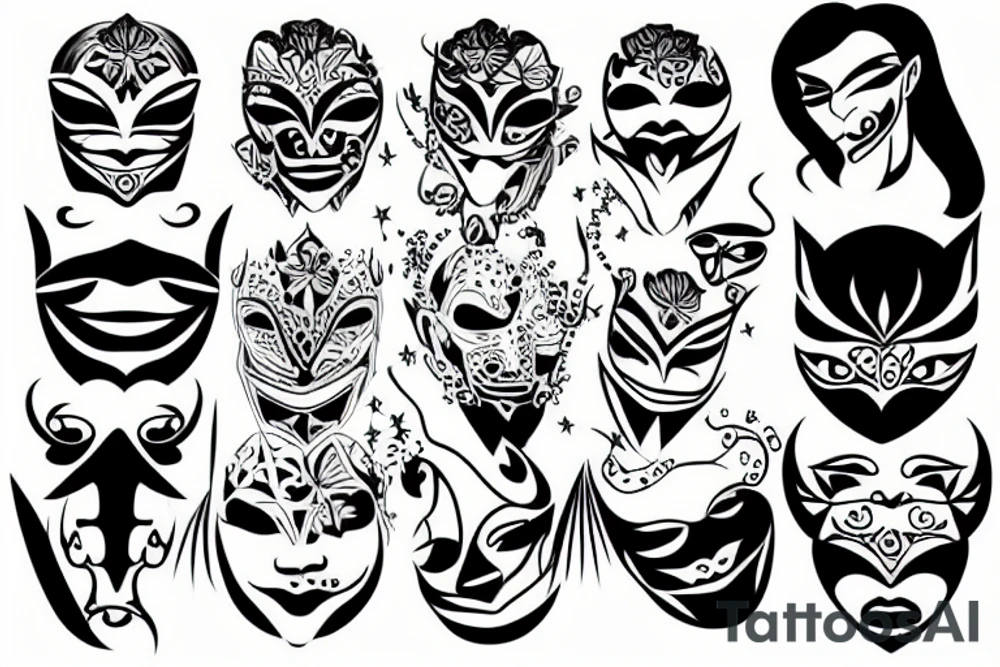hanya mask tattoo idea