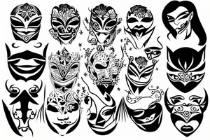 hanya mask tattoo idea