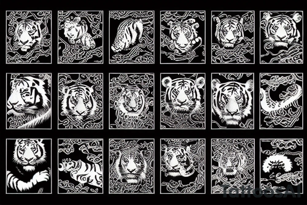 chinese year of the tiger cheung calligraphy tattoo idea