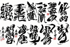 chinese year of the tiger cheung calligraphy tattoo idea