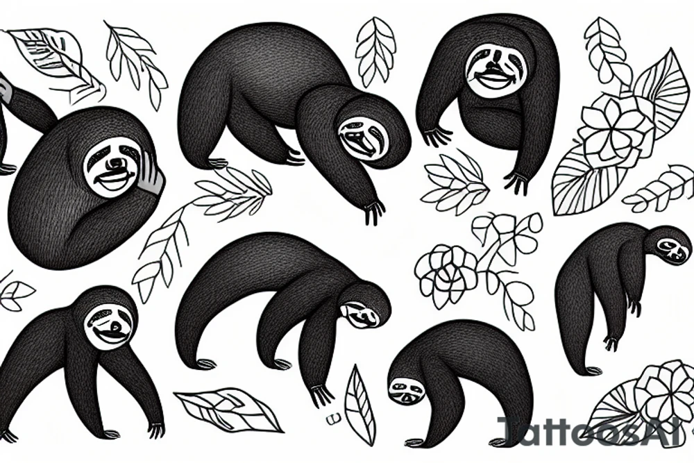 sharegrid sloth tattoo idea