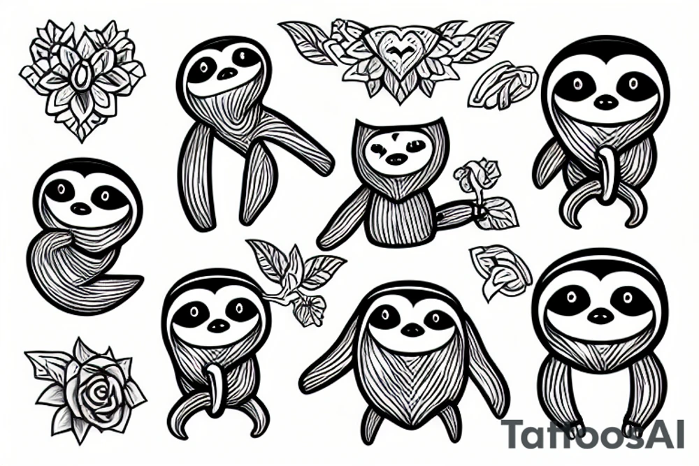security sloth tattoo idea