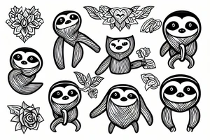 security sloth tattoo idea