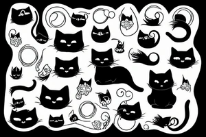 black cat tattoo idea