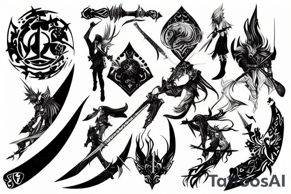 final fantasy sword tattoo idea