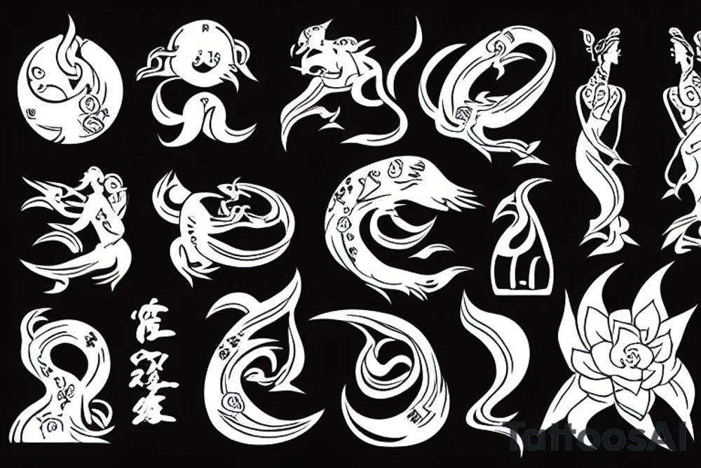 dojo with waterfall tattoo idea