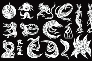 dojo with waterfall tattoo idea