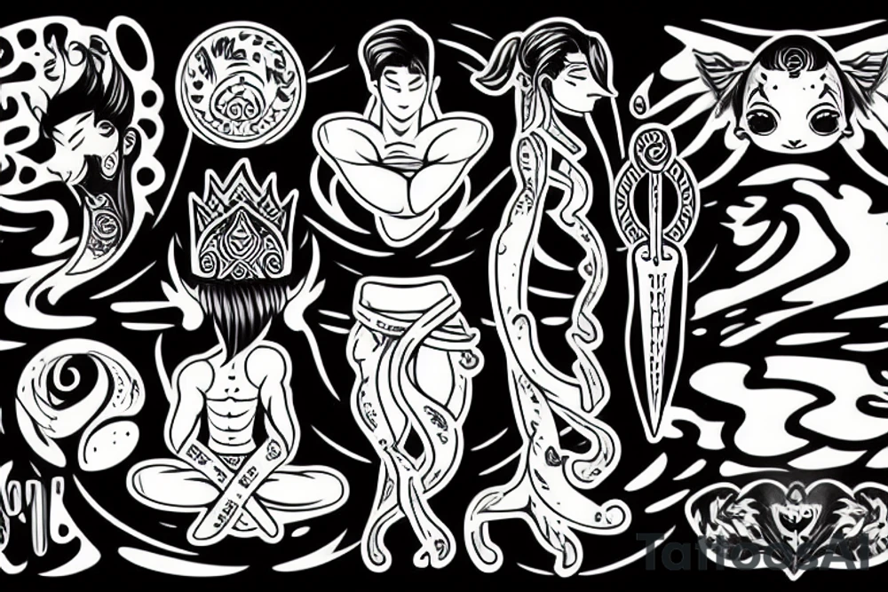 dojo with waterfall tattoo idea