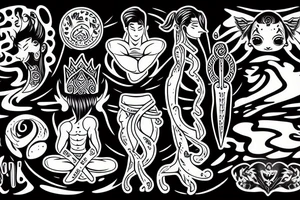 dojo with waterfall tattoo idea
