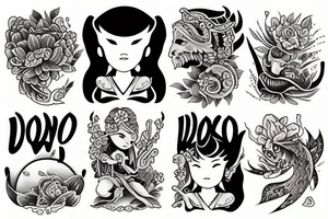 dojo with waterfall tattoo idea