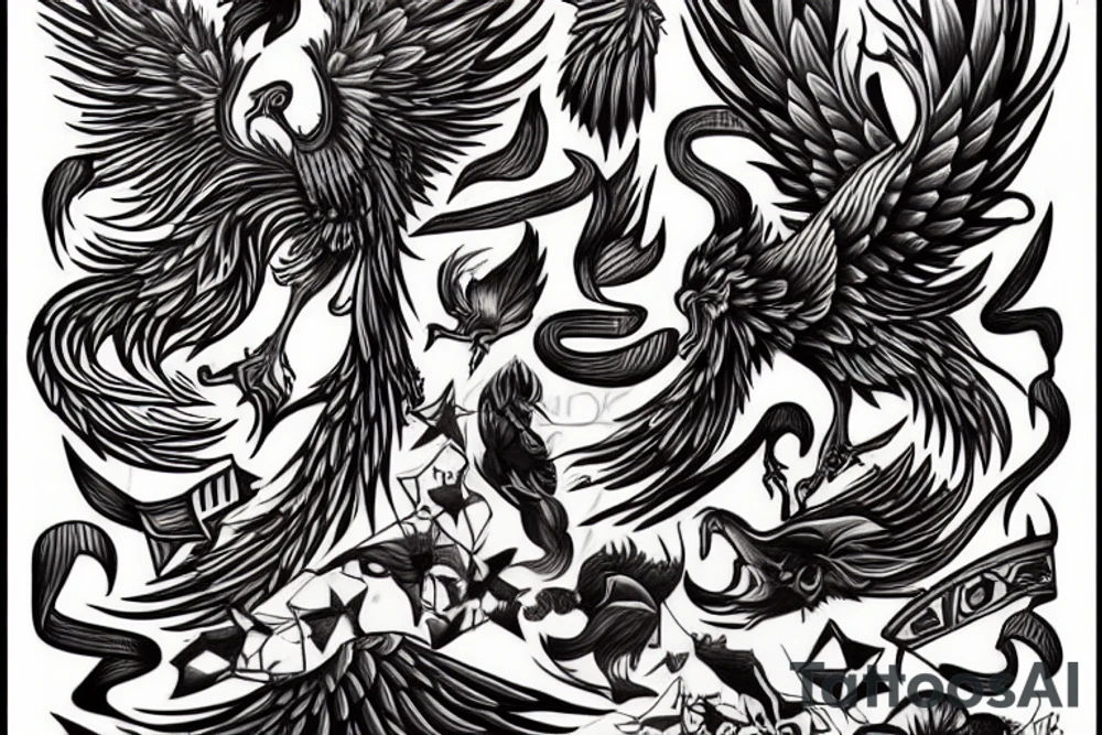 Phoenix tattoo idea