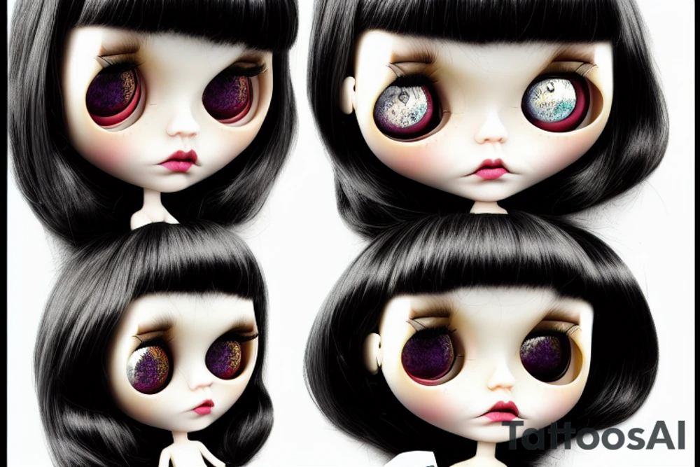 Big eyes blythe doll tattoo idea