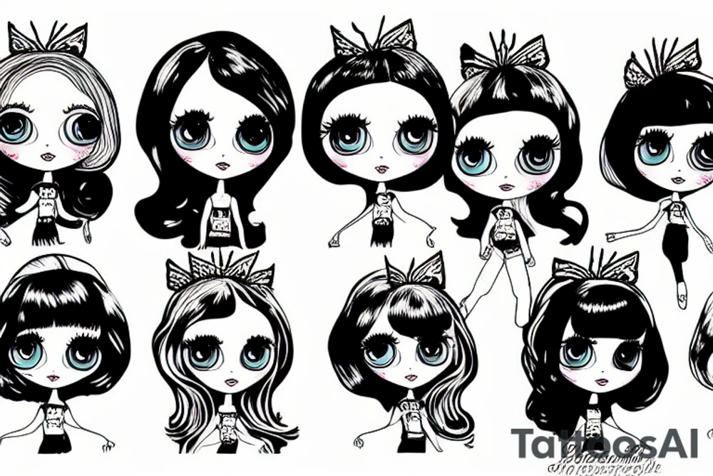 Big eyes blythe doll tattoo idea