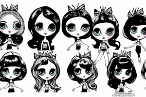 Big eyes blythe doll tattoo idea