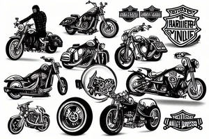 a programmer riding harley davidson tattoo idea