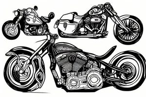 a programmer riding harley davidson tattoo idea