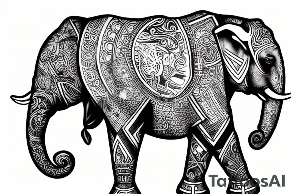 a programmer riding a elephant tattoo idea