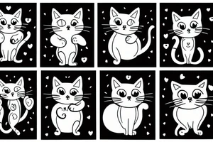 Cute cat tattoo idea