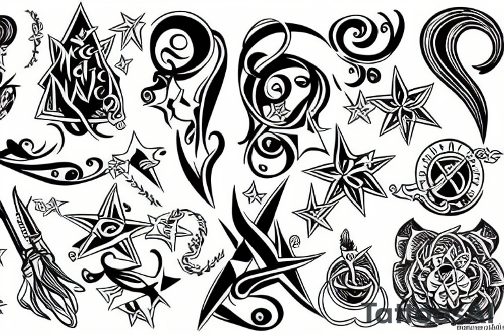 a magic wand tattoo idea
