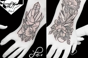 hand band tattoo idea