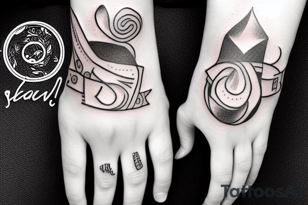 hand band tattoo idea