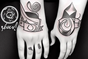 hand band tattoo idea