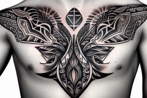 brutal azerbaijani wolf chest arm tattoo idea