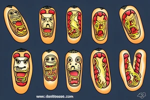 hotdog cheese weasel tattoo idea