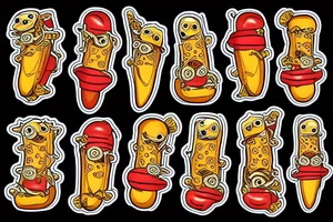 hotdog cheese weasel tattoo idea
