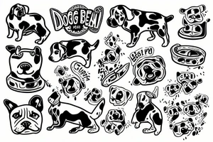 Dog Bean Cow tattoo idea