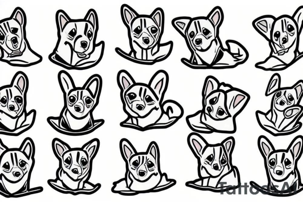 Corgi Cardigan tattoo idea
