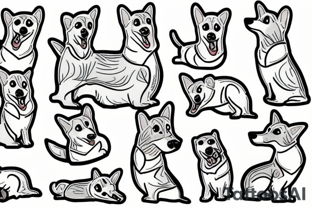 Corgi Cardigan tattoo idea