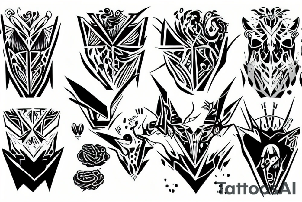 Stryx staring forward tattoo idea