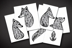 Fox staring forward tattoo idea