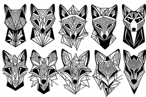 Fox sitting tattoo idea