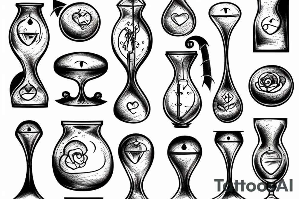 hourglass of death tattoo idea
