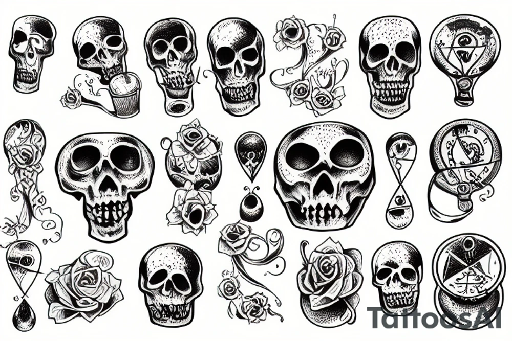 hourglass of death tattoo idea
