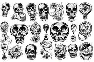 hourglass of death tattoo idea