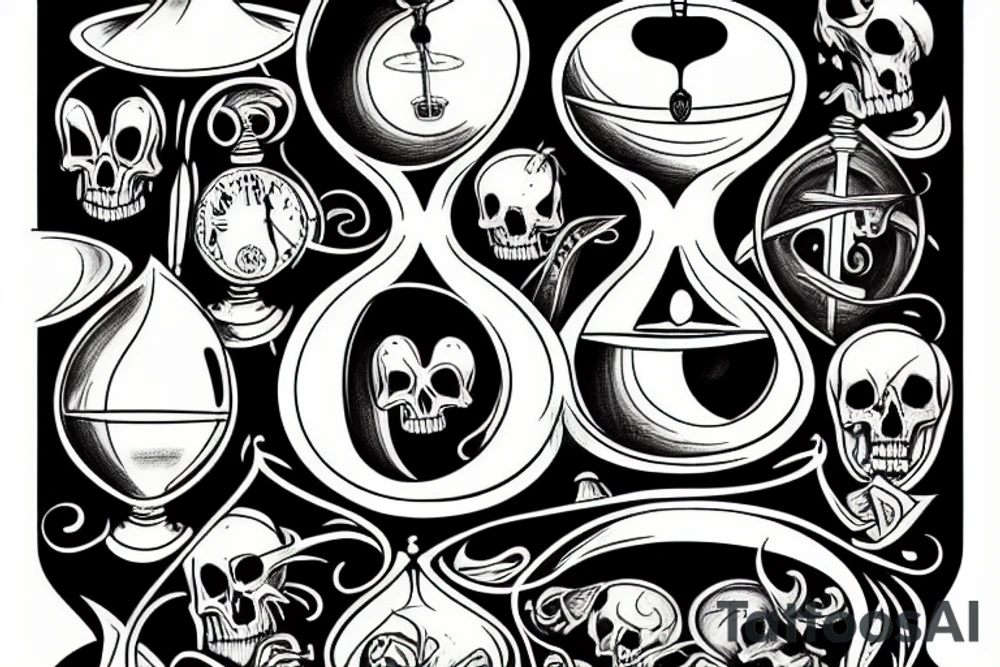 hourglass of death tattoo idea