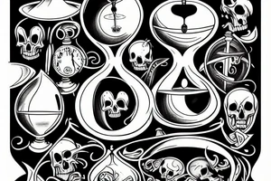 hourglass of death tattoo idea