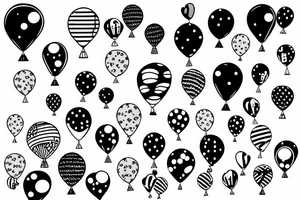 Balloons tattoo idea