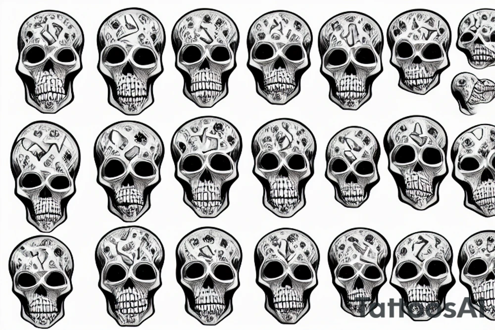 A skeleton torso hold a globe tattoo idea