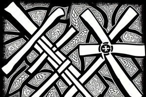 Orthodox cross with wheat tattoo idea