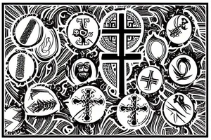Orthodox cross with wheat tattoo idea