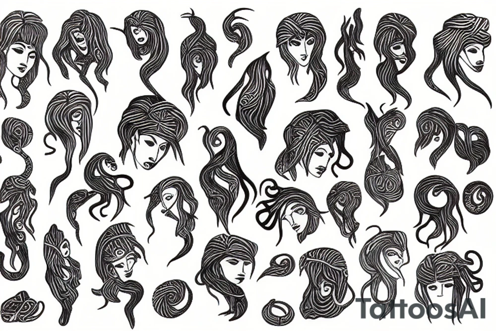 petrified medusa tattoo idea