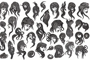 petrified medusa tattoo idea