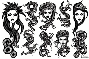 petrified medusa tattoo idea