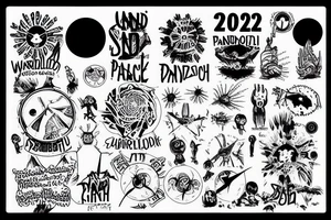 2022, pandemic, world domination, children, panic, sunrise tattoo idea
